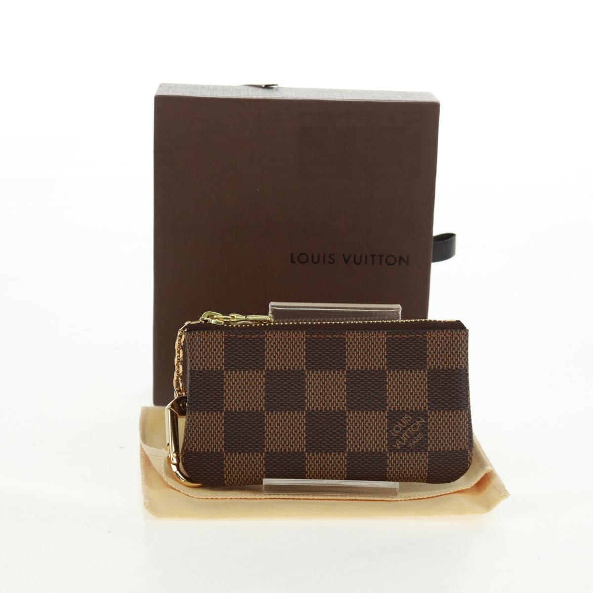 LOUIS VUITTON Damier Ebene Pochette Cles Coin Purse N62658 LV Auth am10246AV