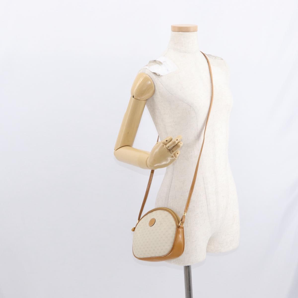 GUCCI Micro GG Supreme Shoulder Bag PVC Ivory Gold 007 89 0094 Auth am10270