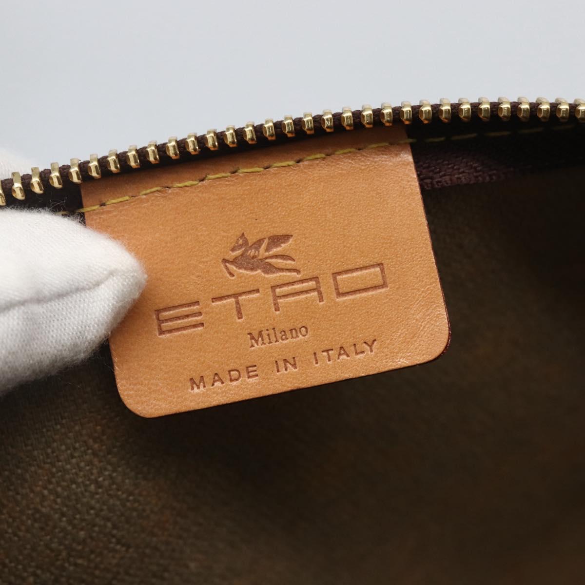 ETRO Paisley Hand Bag PVC Bordeaux Auth am10272V