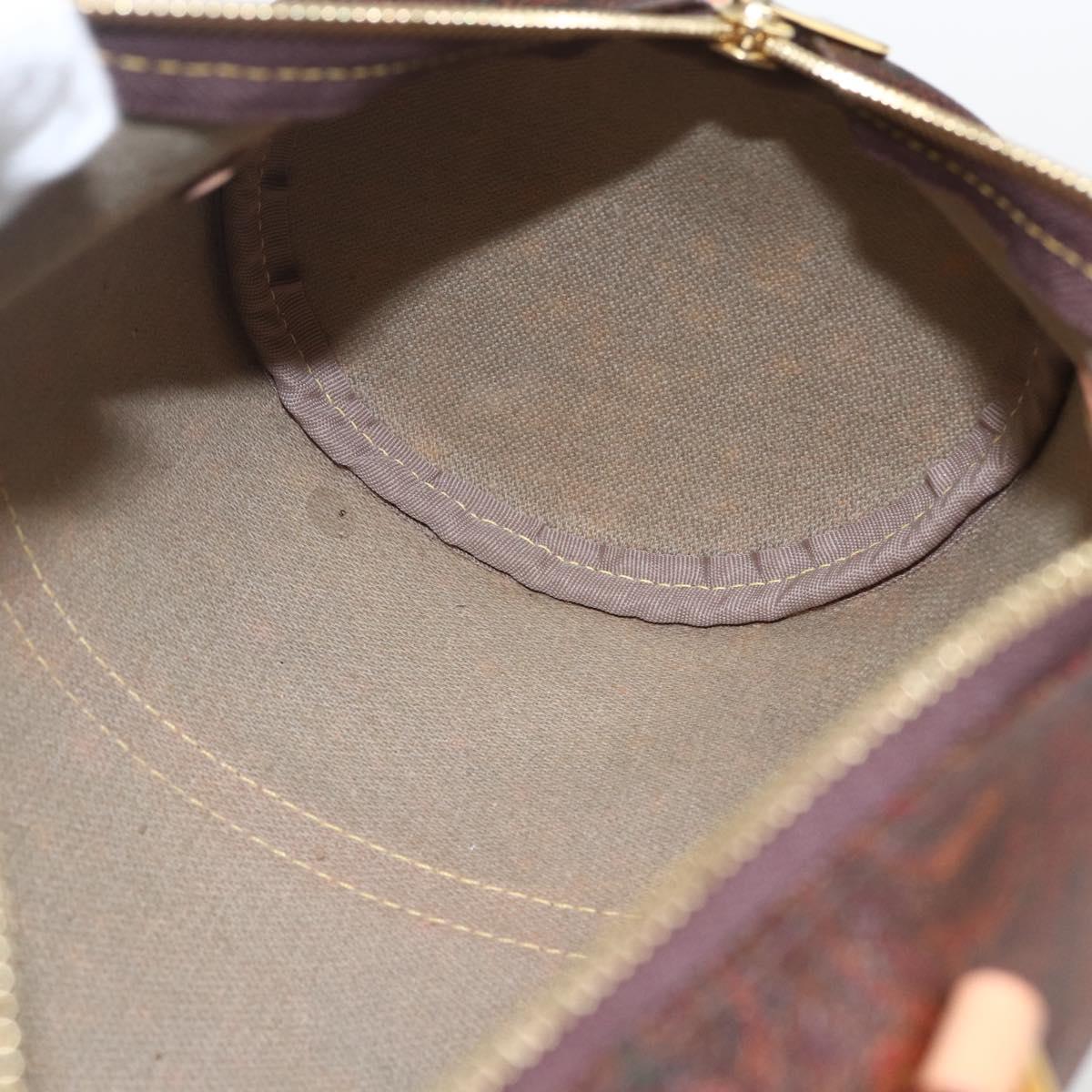 ETRO Paisley Hand Bag PVC Bordeaux Auth am10272V