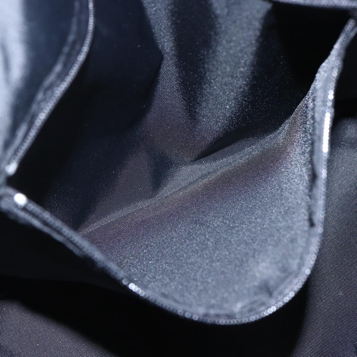 Burberrys Nova Check Tote Bag Nylon Black Silver Auth am10273V