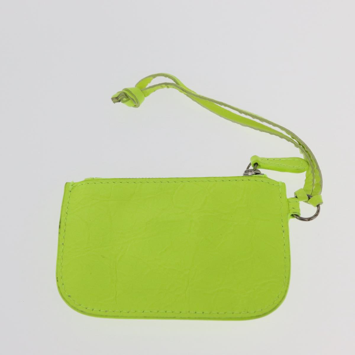 BALENCIAGA LucaGol XS Hand Bag Leather Neon yellow 671309 Auth am10278SAM