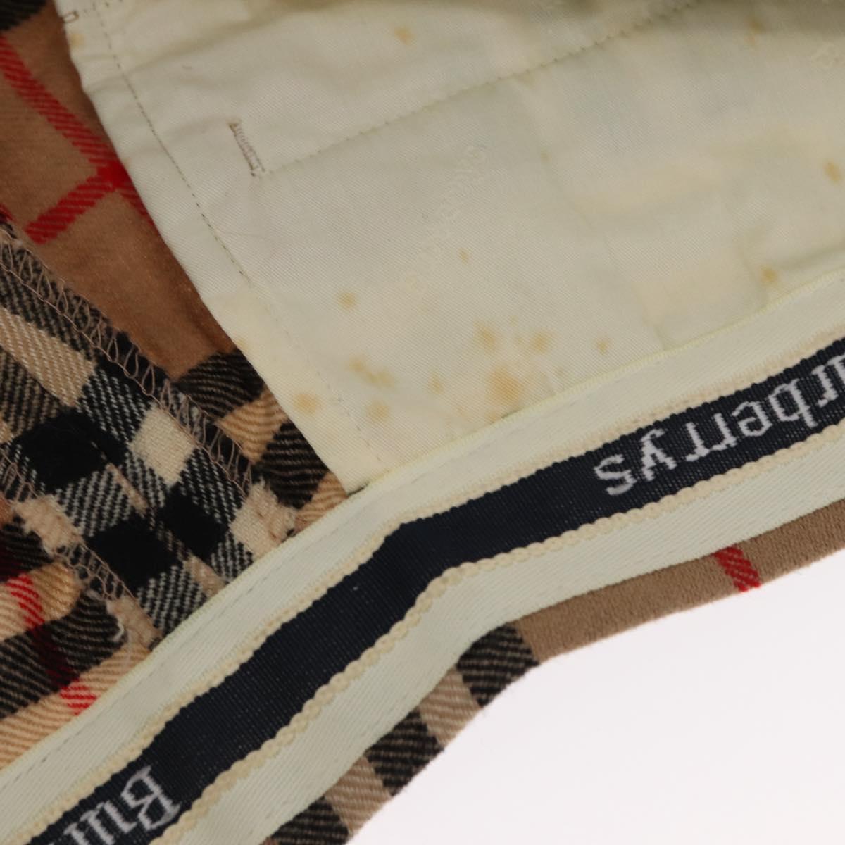 Burberrys Nova Check Pants Canvas Beige Auth am10285