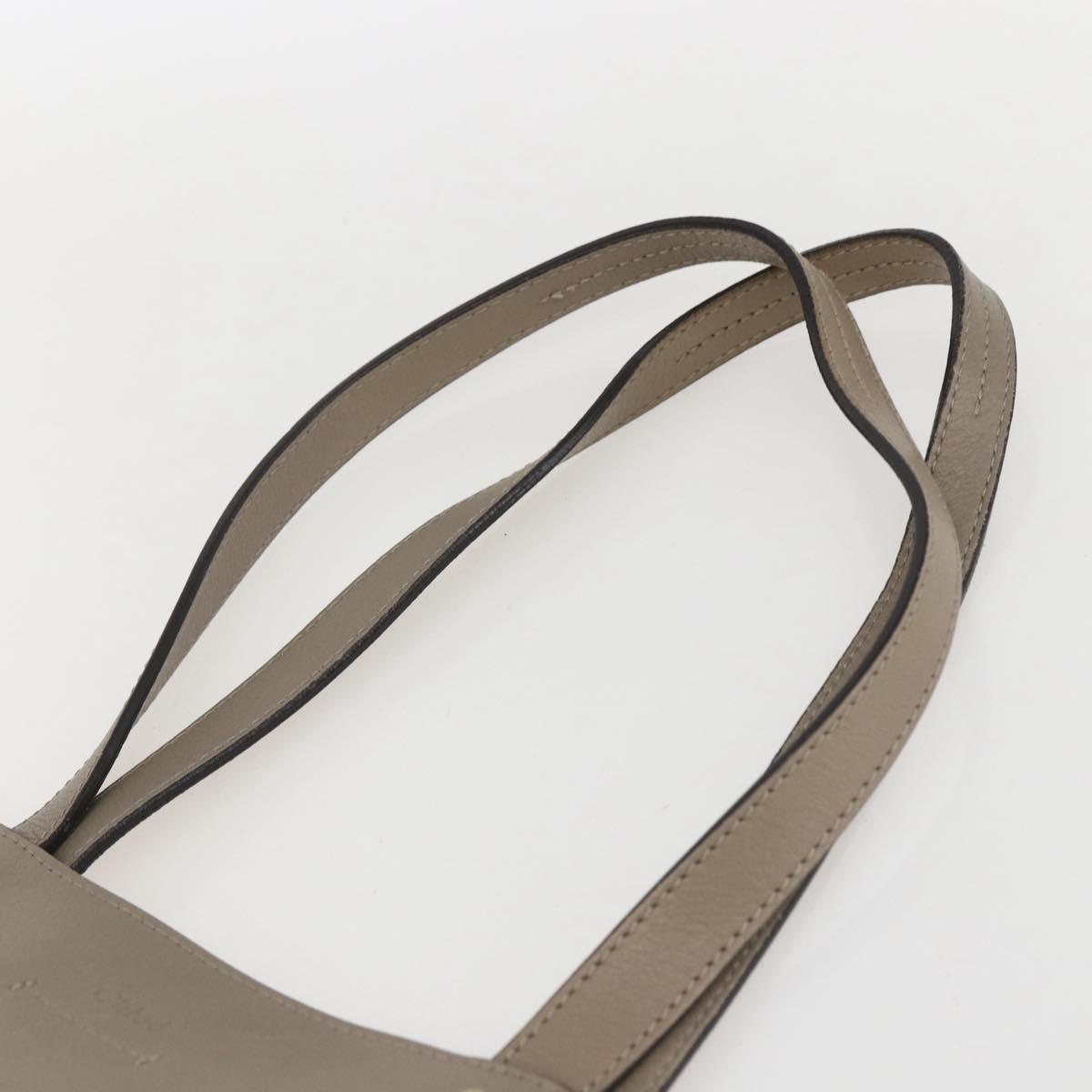 Chloe Milo Tote Bag Leather Beige Gold Auth am10289