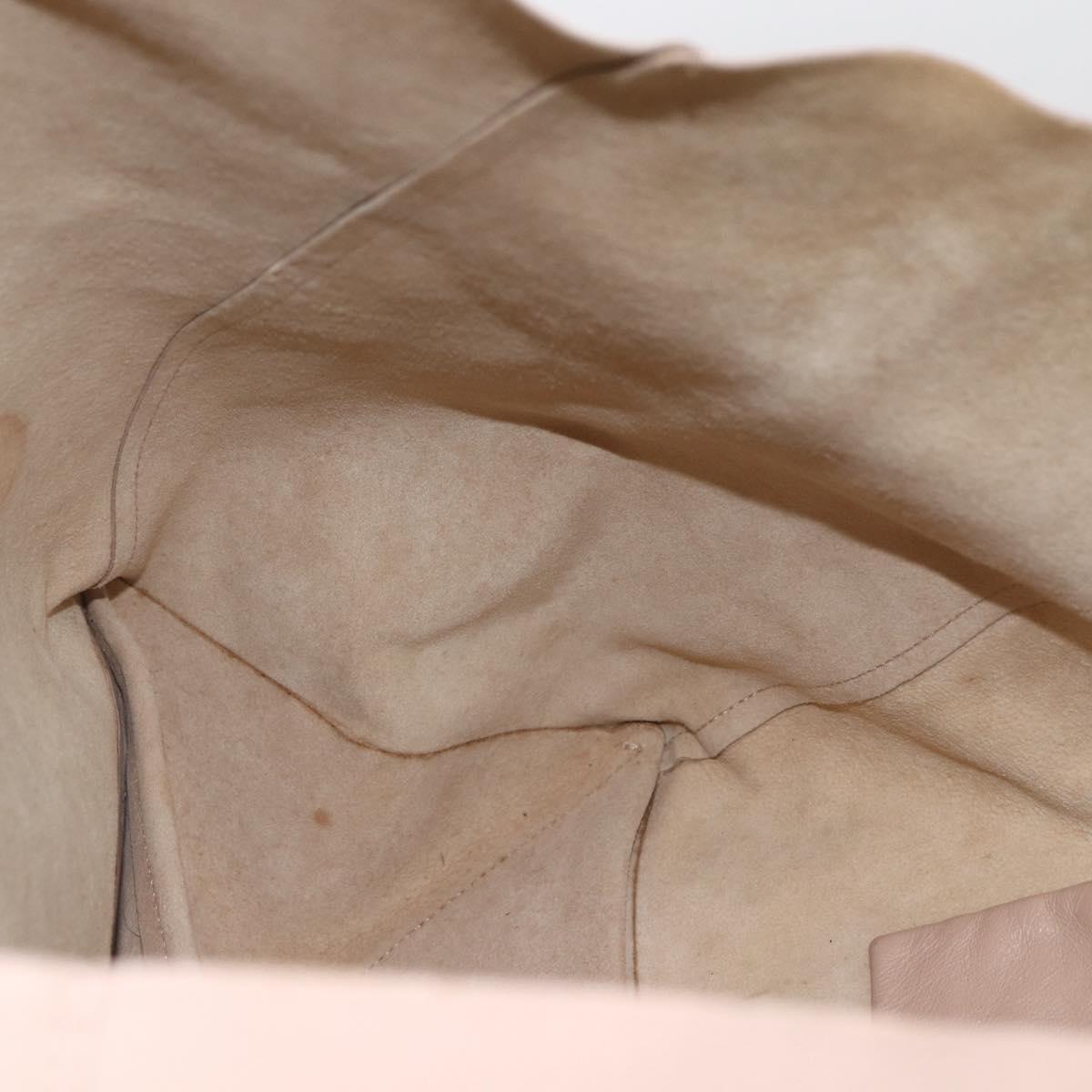 CELINE Horizontalkava Tote Bag Leather Beige Auth am10290