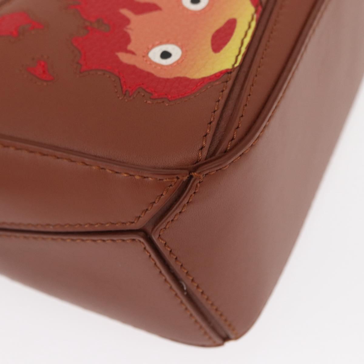LOEWE Mini Puzzle Loewe x Studio Ghibli Calcifer Bag 2way Brown Auth am10317SM