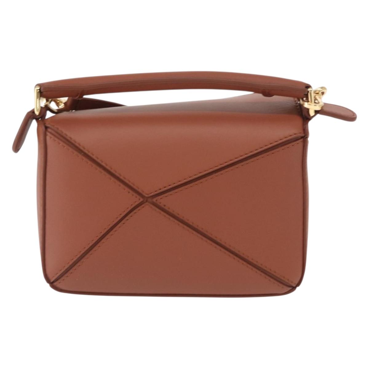 LOEWE Mini Puzzle Loewe x Studio Ghibli Calcifer Bag 2way Brown Auth am10317SM