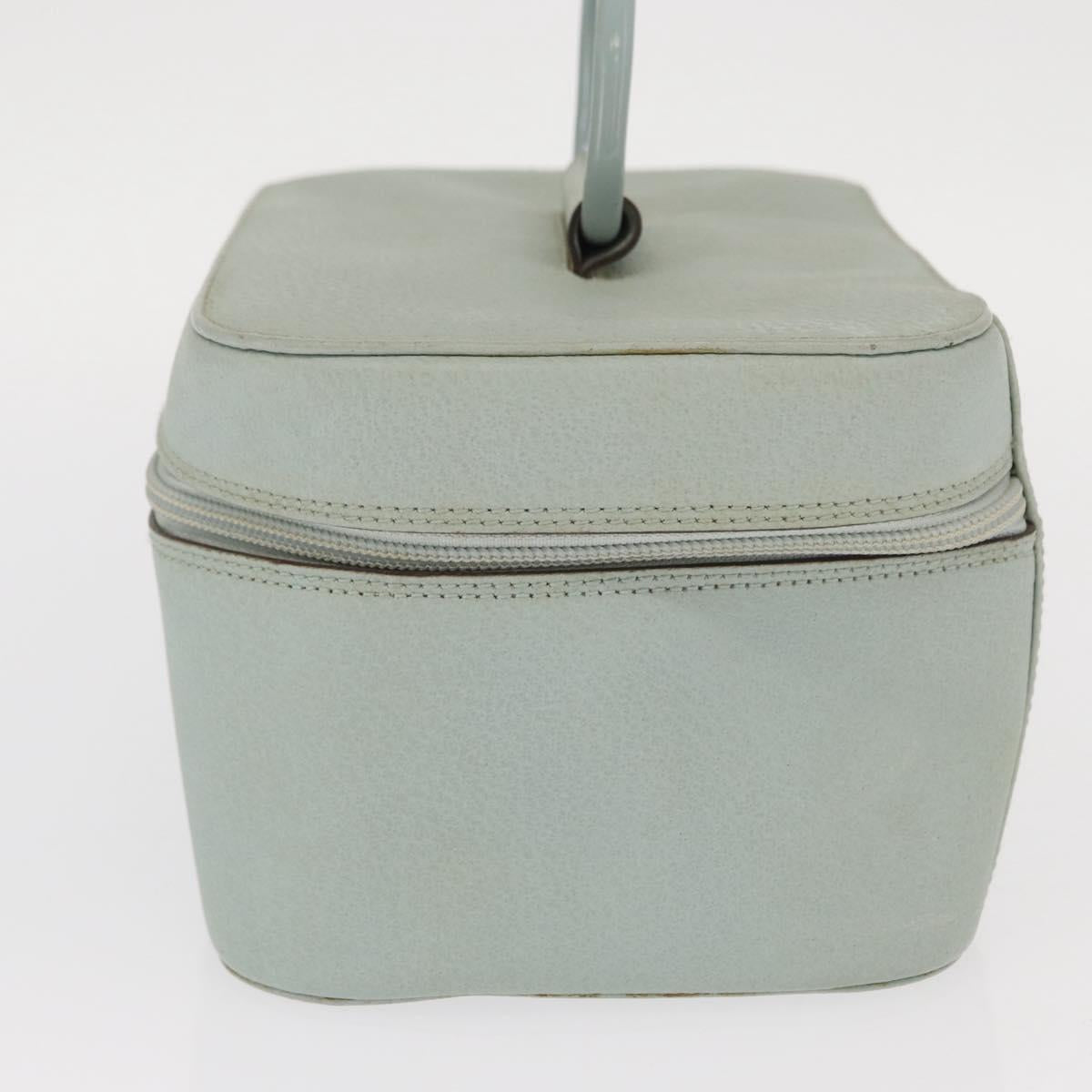 GUCCI Vanity Pouch Bag Leather Light Blue 039 2020 0710 Auth am10333