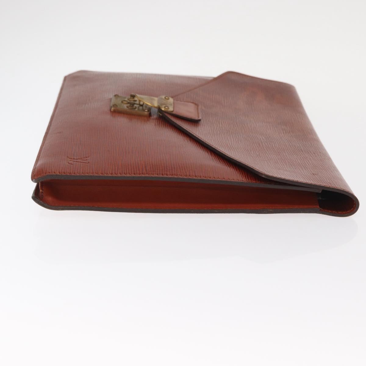 LOUIS VUITTON Epi Porte Documents Senatur Briefcase Brown M54453 LV Auth am10334