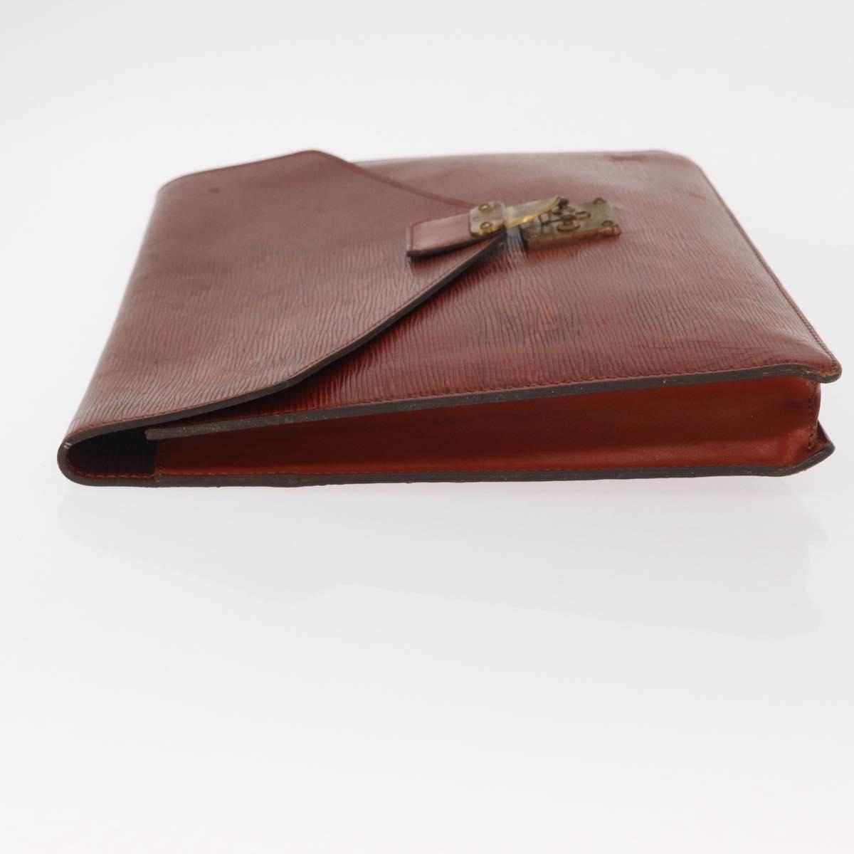 LOUIS VUITTON Epi Porte Documents Senatur Briefcase Brown M54453 LV Auth am10334
