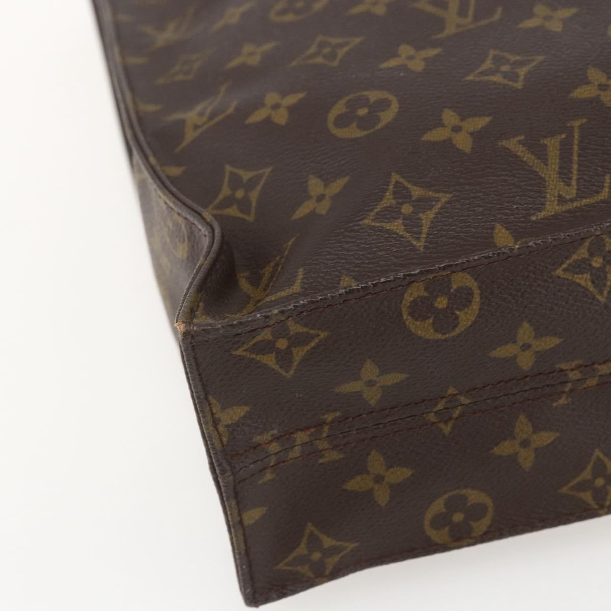 LOUIS VUITTON Monogram Sac Plat Hand Bag M51140 LV Auth am10353