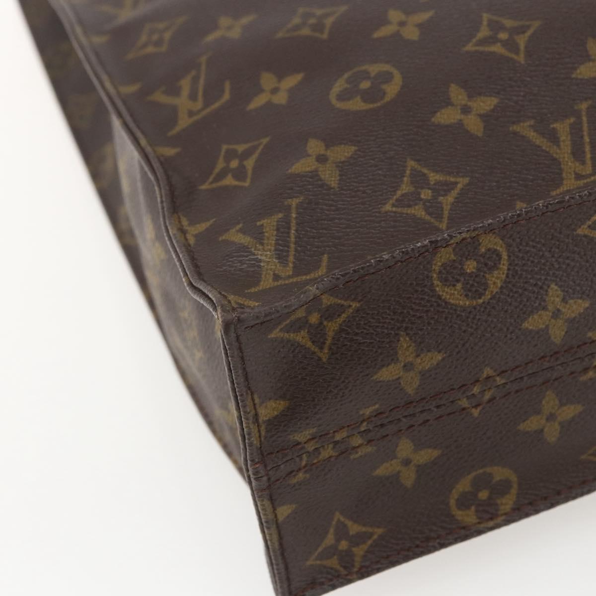 LOUIS VUITTON Monogram Sac Plat Hand Bag M51140 LV Auth am10353