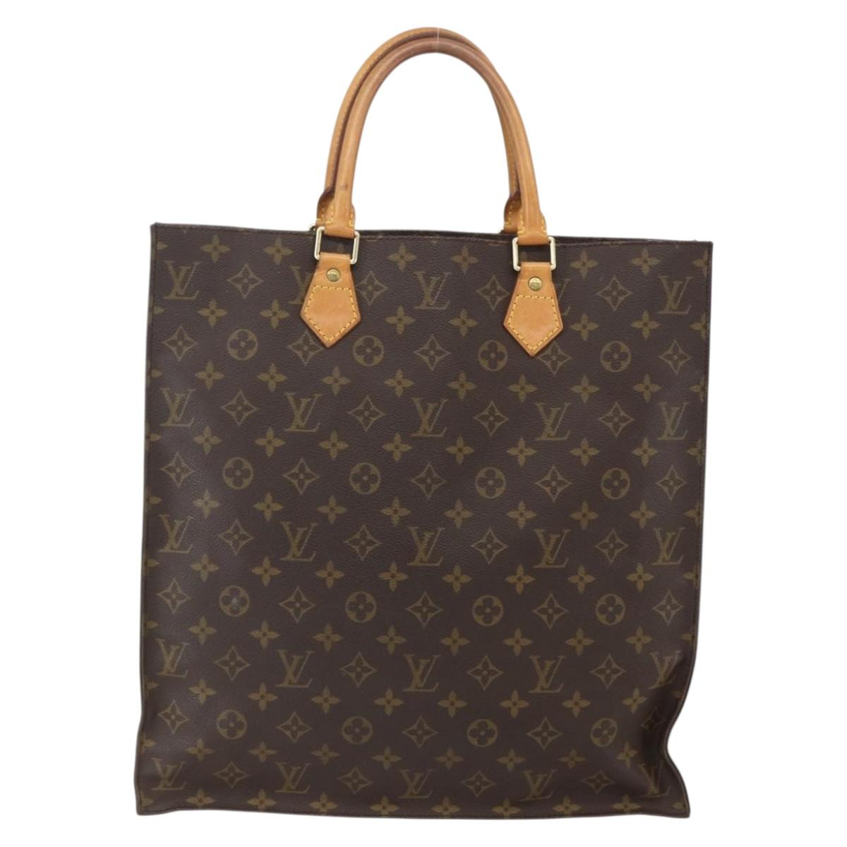 LOUIS VUITTON Monogram Sac Plat Hand Bag M51140 LV Auth am10353