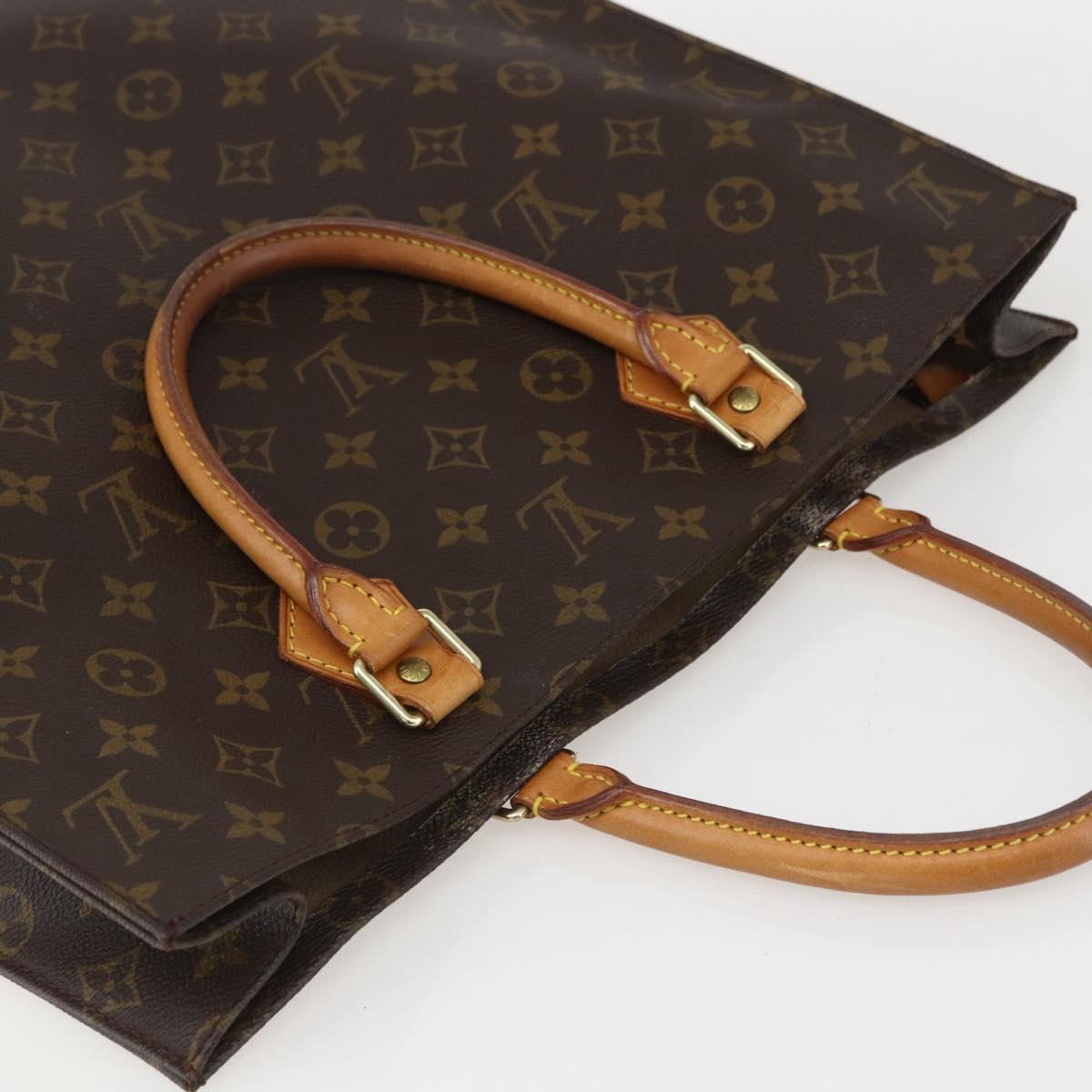 LOUIS VUITTON Monogram Sac Plat Hand Bag M51140 LV Auth am10353