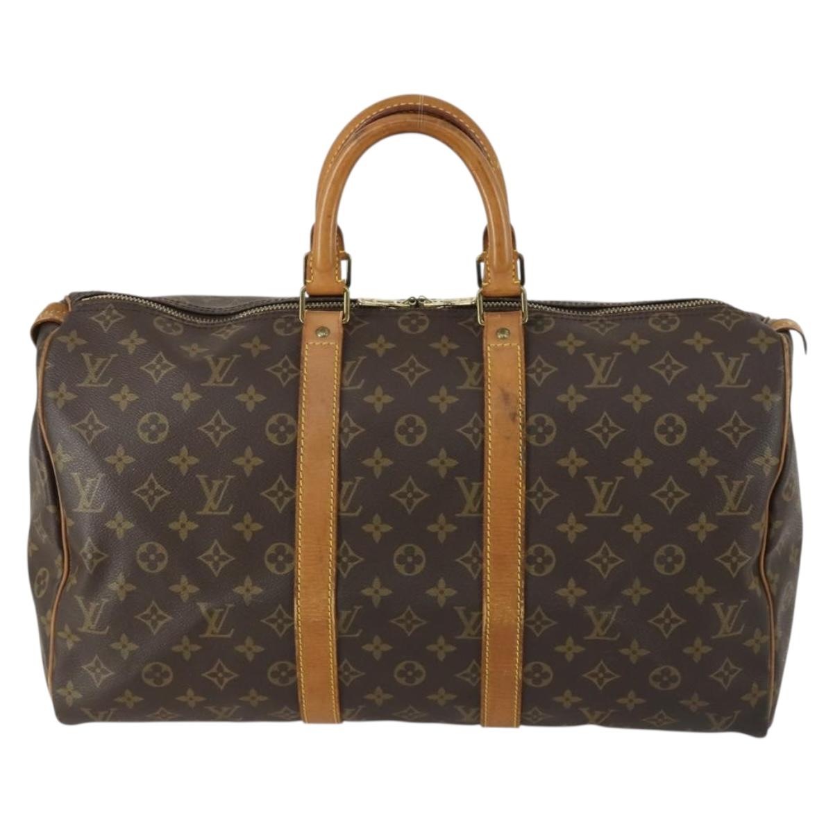 LOUIS VUITTON Monogram Keepall 45 Boston Bag M41428 LV Auth am10368