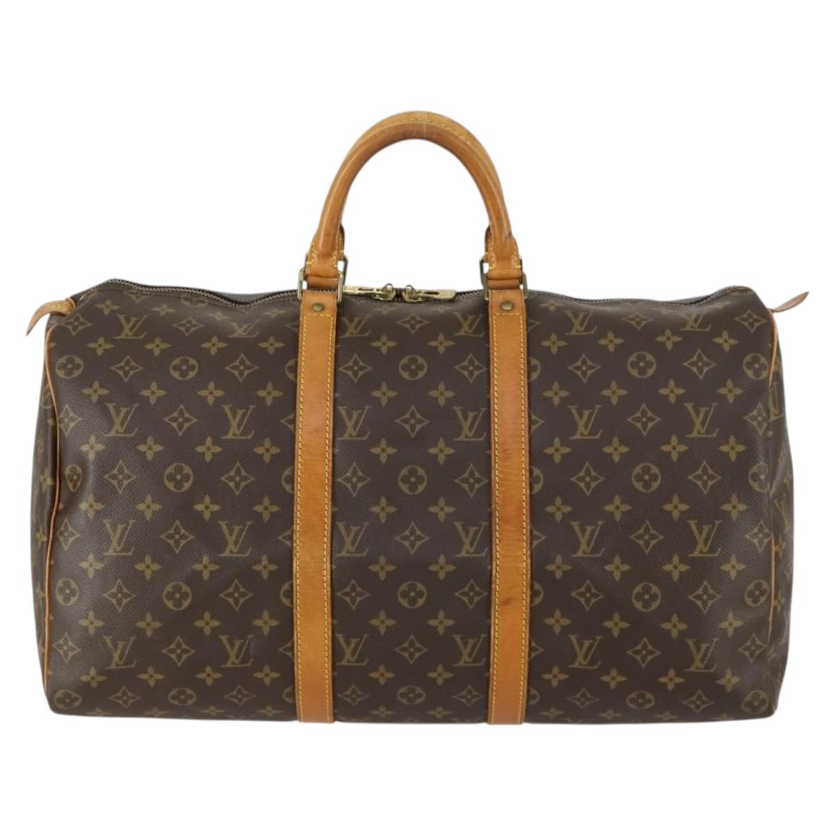 LOUIS VUITTON Monogram Keepall 50 Boston Bag M41426 LV Auth am10370