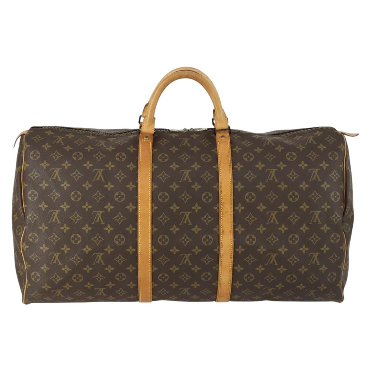 LOUIS VUITTON Monogram Keepall 60 Boston Bag M41422 LV Auth am10374