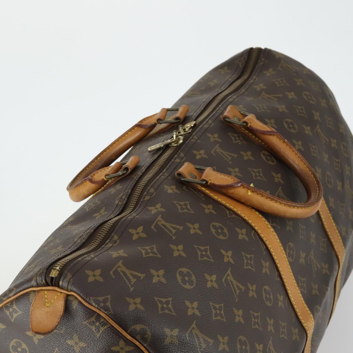 LOUIS VUITTON Monogram Keepall 55 Boston Bag M41424 LV Auth am10375