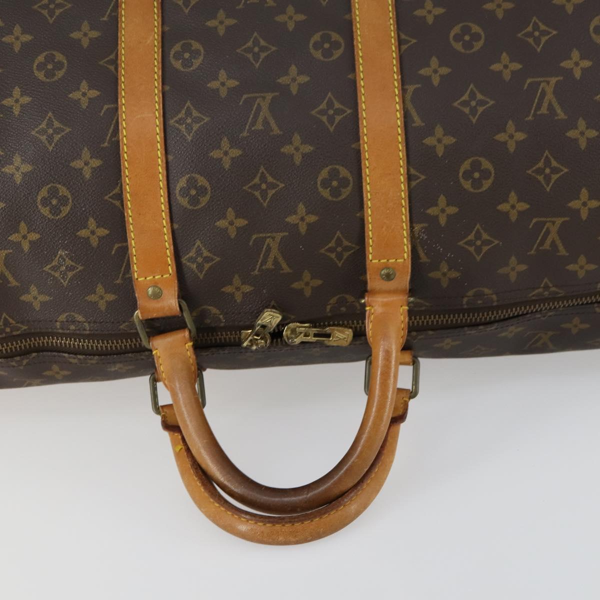 LOUIS VUITTON Monogram Keepall 55 Boston Bag M41424 LV Auth am10375