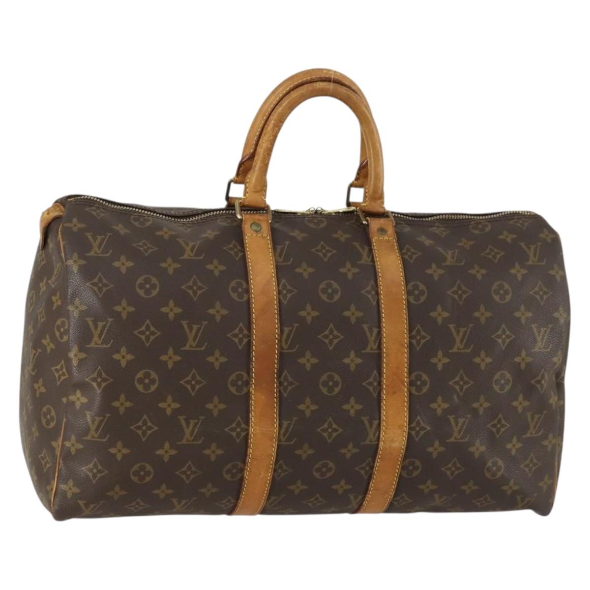 LOUIS VUITTON Monogram Keepall 45 Boston Bag M41428 LV Auth am10376