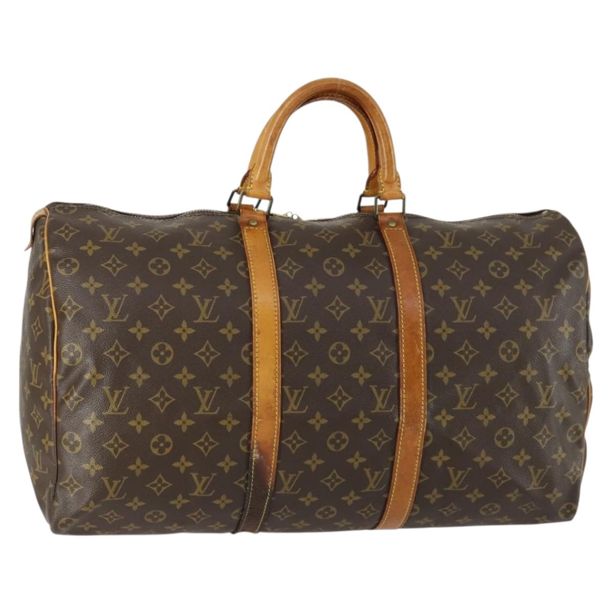LOUIS VUITTON Monogram Keepall 50 Boston Bag M41426 LV Auth am10377