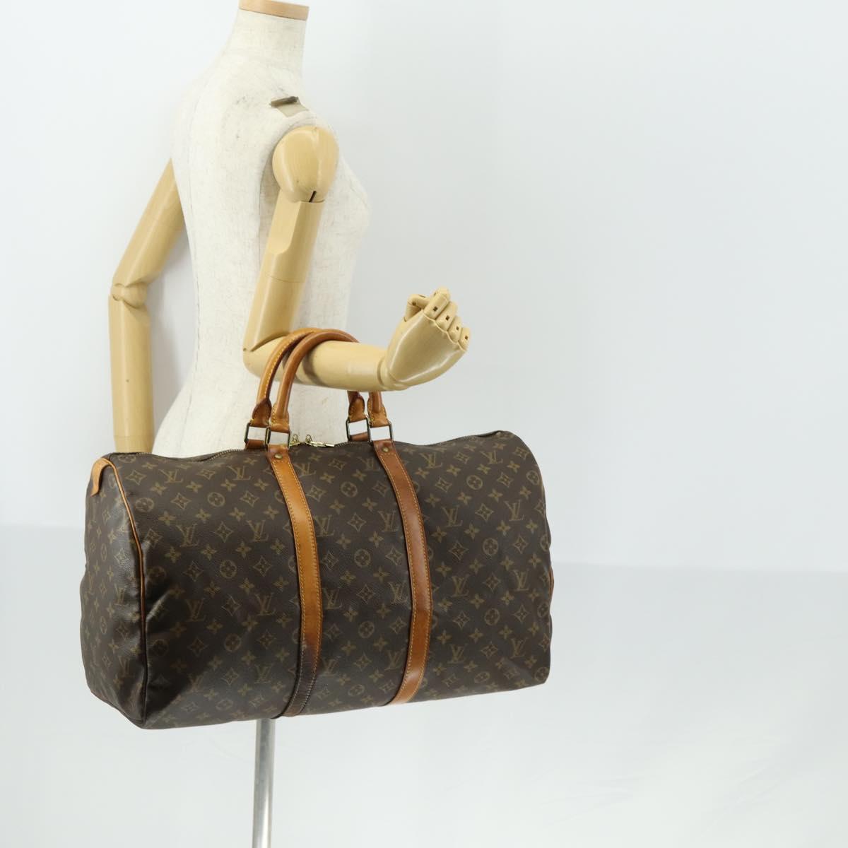 LOUIS VUITTON Monogram Keepall 50 Boston Bag M41426 LV Auth am10377