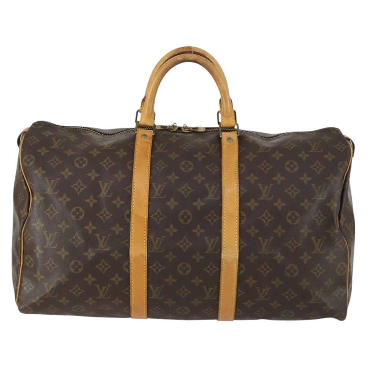LOUIS VUITTON Monogram Keepall 50 Boston Bag M41426 LV Auth am10378