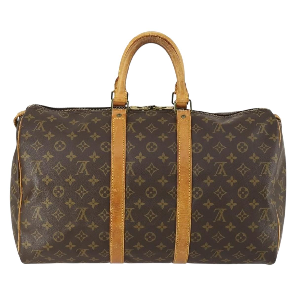 LOUIS VUITTON Monogram Keepall 45 Boston Bag M41428 LV Auth am10380