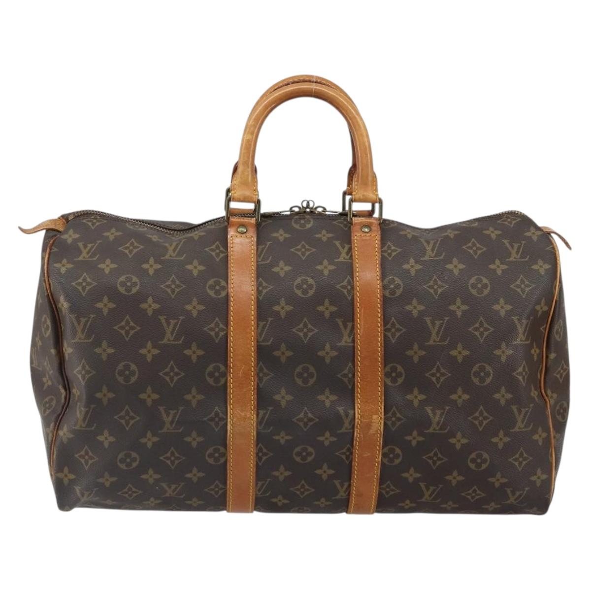LOUIS VUITTON Monogram Keepall 45 Boston Bag M41428 LV Auth am10382