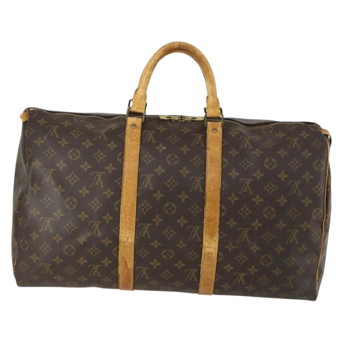 LOUIS VUITTON Monogram Keepall 50 Boston Bag M41426 LV Auth am10385