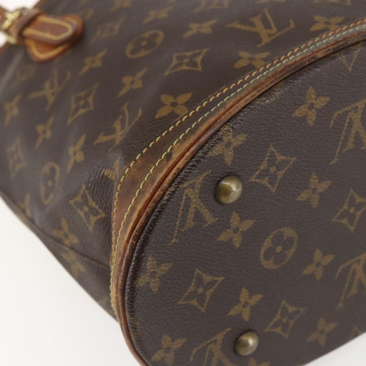 LOUIS VUITTON Monogram Bucket PM Shoulder Bag M42238 LV Auth am10400