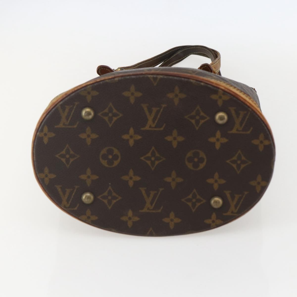 LOUIS VUITTON Monogram Bucket PM Shoulder Bag M42238 LV Auth am10400