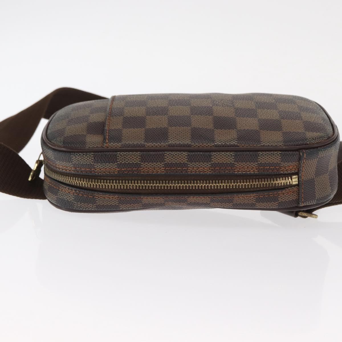 LOUIS VUITTON Damier Ebene Pochette Gange Bag SPO N48048 LV Auth am10401