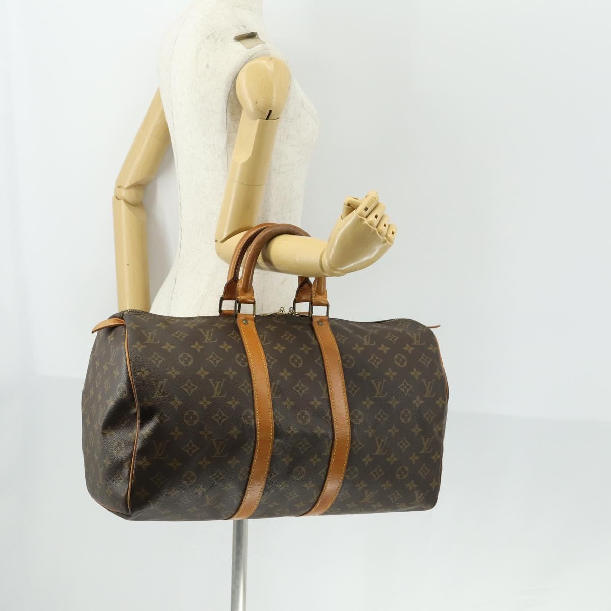 LOUIS VUITTON Monogram Keepall 45 Boston Bag M41428 LV Auth am10404
