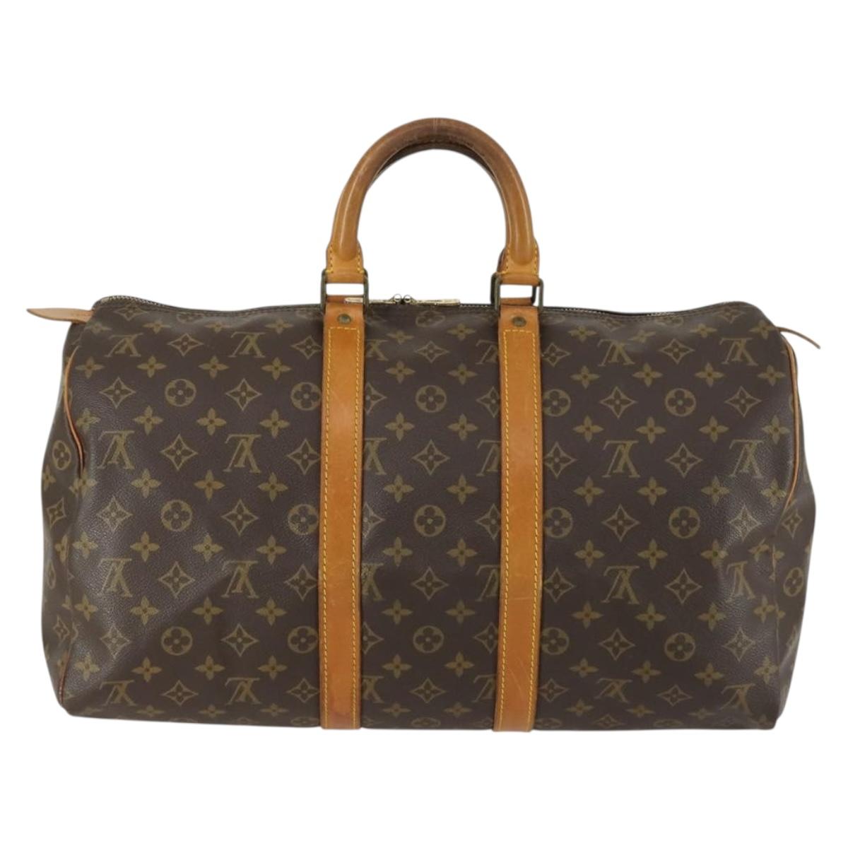 LOUIS VUITTON Monogram Keepall 45 Boston Bag M41428 LV Auth am10404