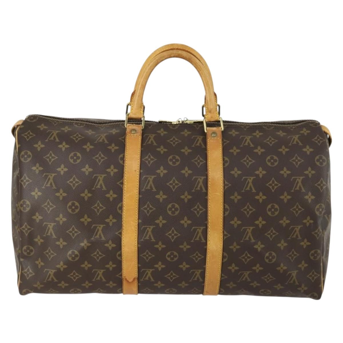 LOUIS VUITTON Monogram Keepall 50 Boston Bag M41426 LV Auth am10405