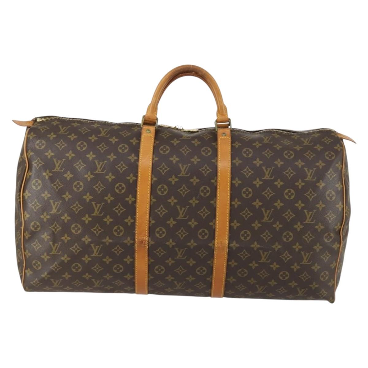 LOUIS VUITTON Monogram Keepall 60 Boston Bag M41422 LV Auth am10407