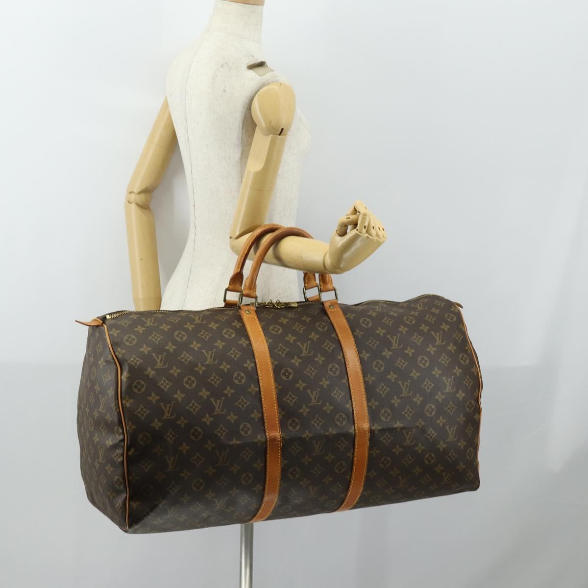 LOUIS VUITTON Monogram Keepall 60 Boston Bag M41422 LV Auth am10407