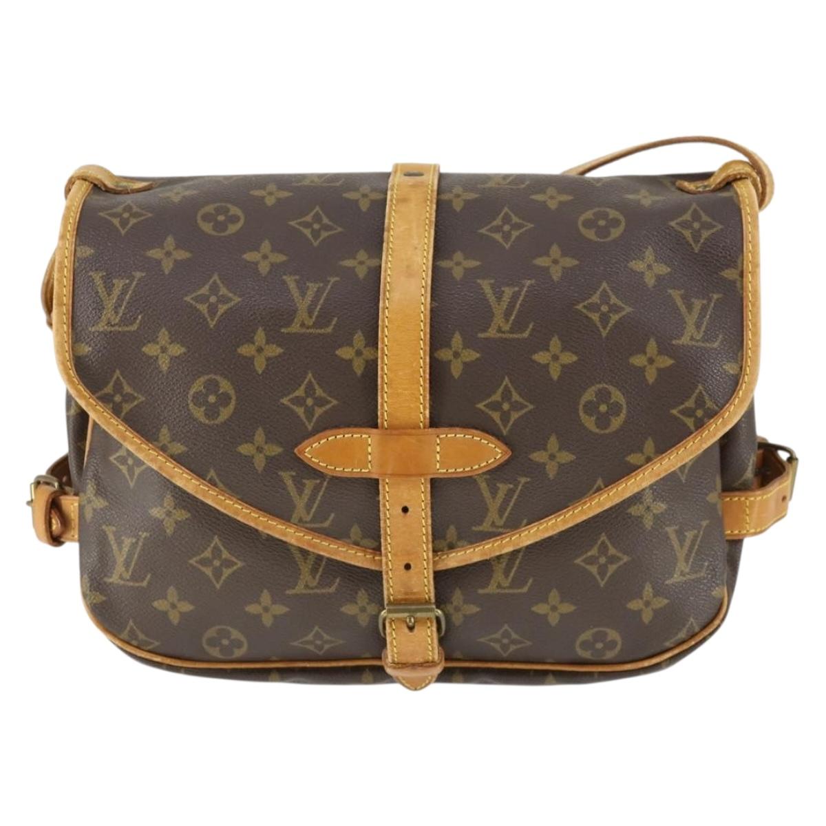 LOUIS VUITTON Monogram Saumur 30 Shoulder Bag M42256 LV Auth am10418