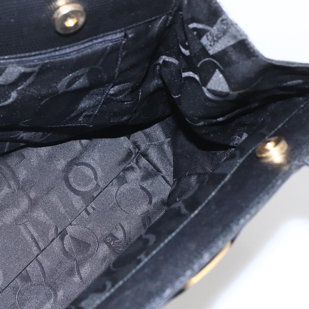 Salvatore Ferragamo Vala Tote Bag Leather Black Gold Auth am10419