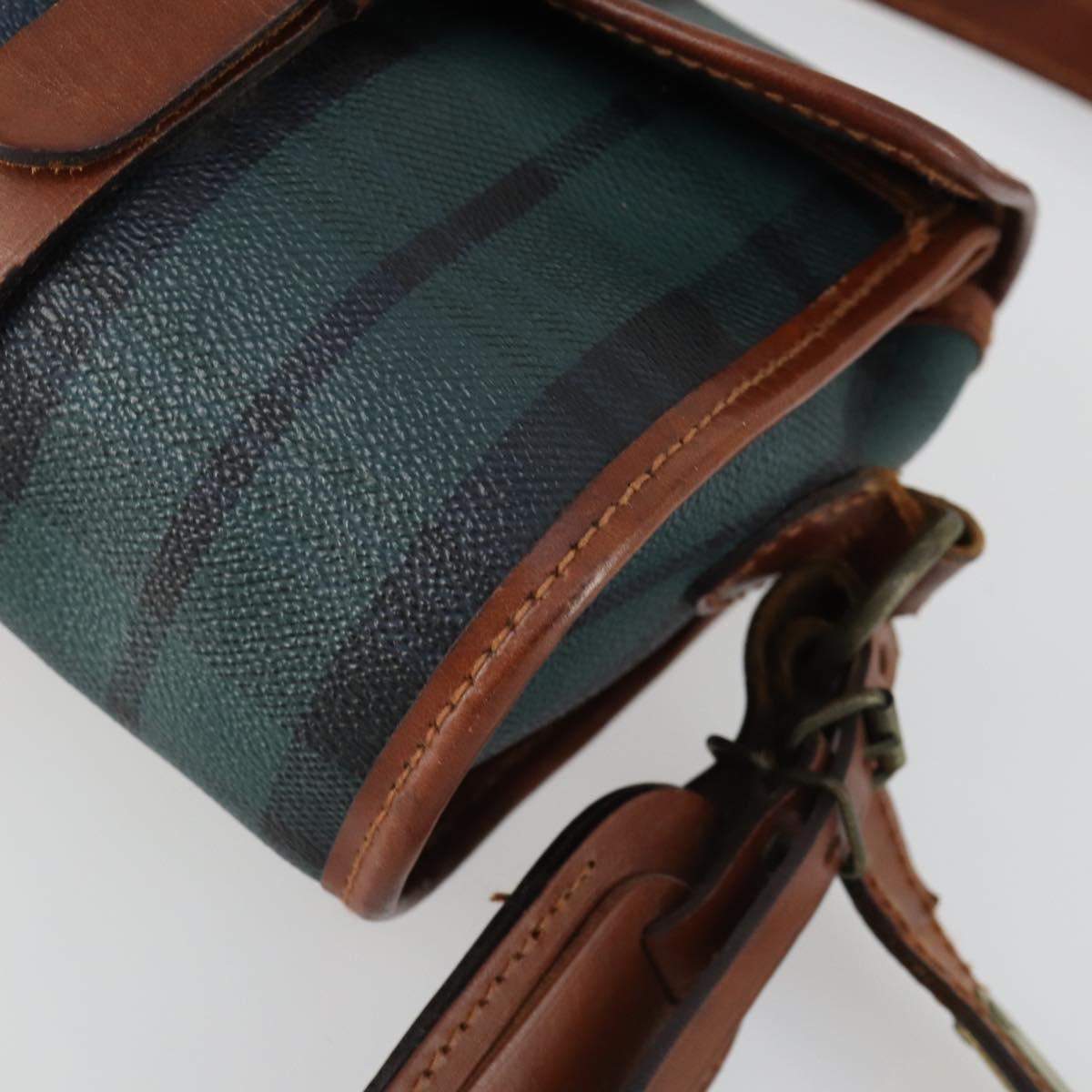 Polo Ralph Lauren Check Shoulder Bag PVC Green Auth am10430