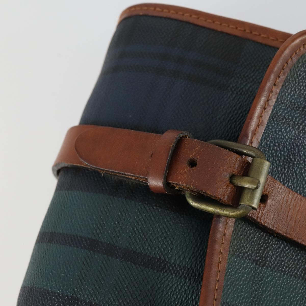 Polo Ralph Lauren Check Shoulder Bag PVC Green Auth am10430