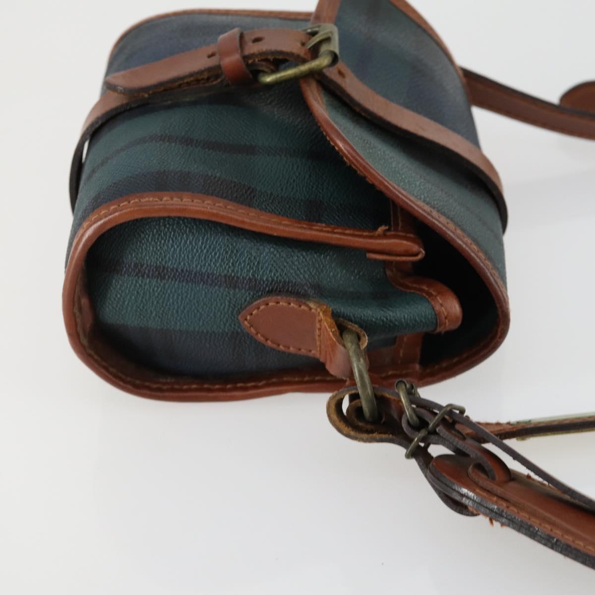 Polo Ralph Lauren Check Shoulder Bag PVC Green Auth am10430