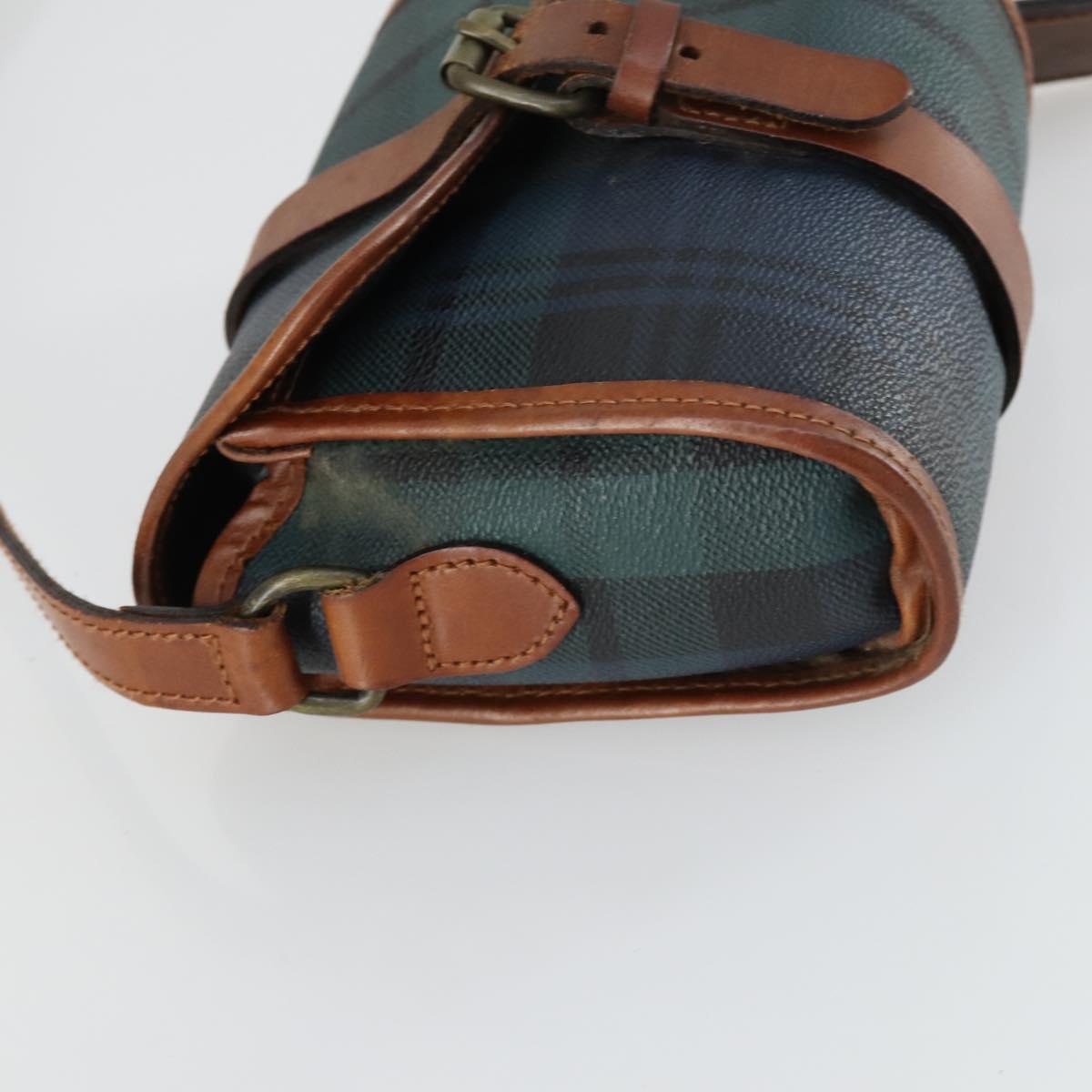 Polo Ralph Lauren Check Shoulder Bag PVC Green Auth am10430