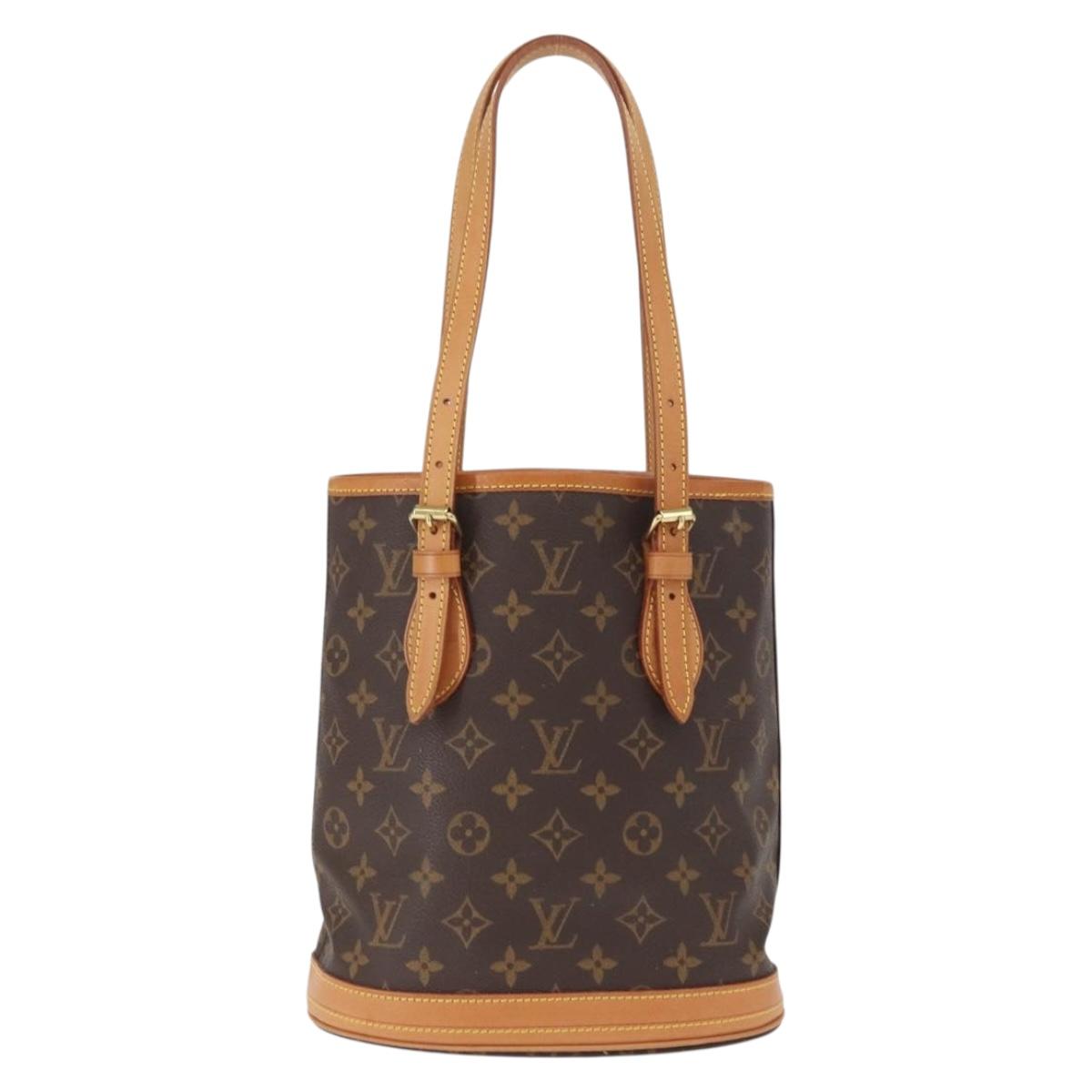 LOUIS VUITTON Monogram Bucket PM Shoulder Bag M42238 LV Auth am10443