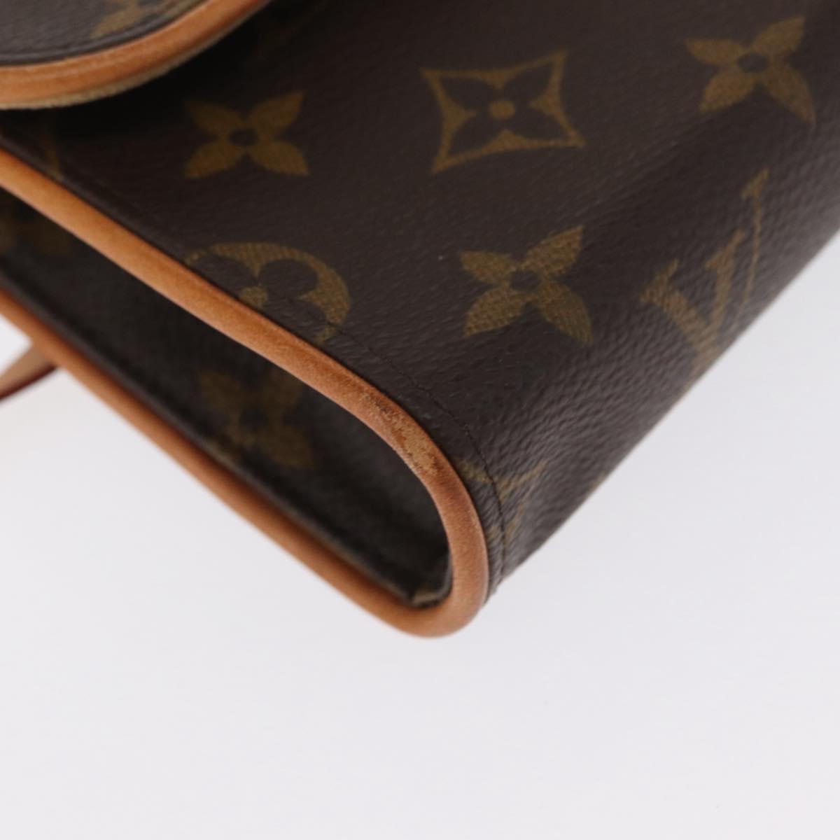 LOUIS VUITTON Monogram Pochette Florentine Waist bag M51855 LV Auth am10458