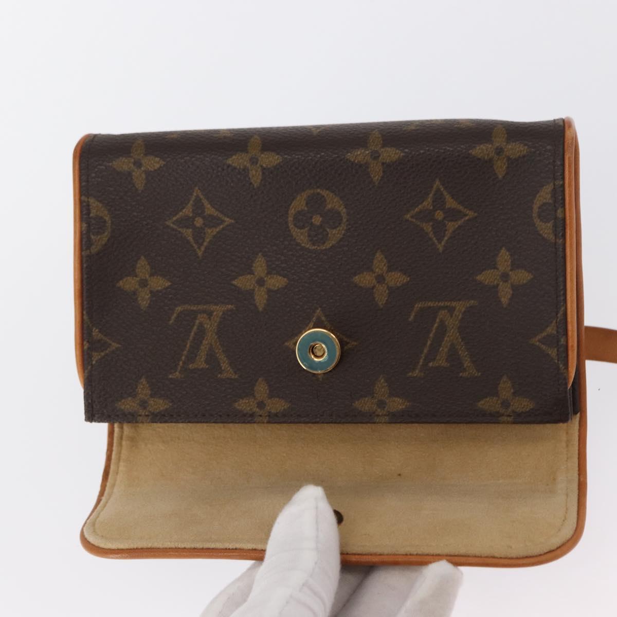 LOUIS VUITTON Monogram Pochette Florentine Waist bag M51855 LV Auth am10458
