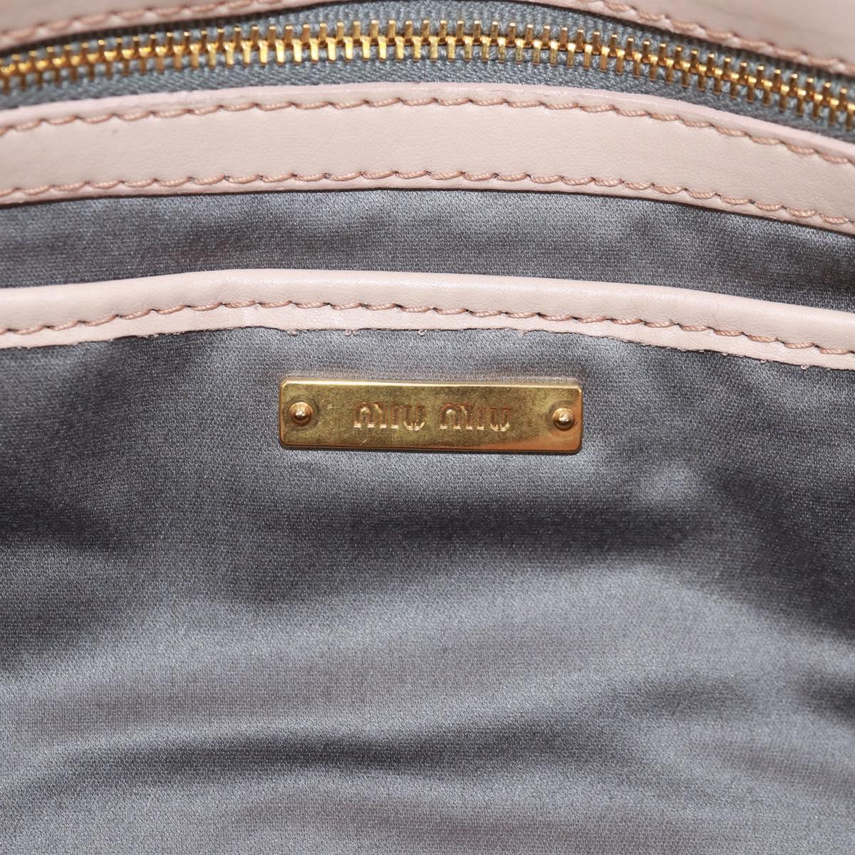 Miu Miu Hand Bag Patent leather 2way Pink Gold Auth am10466V
