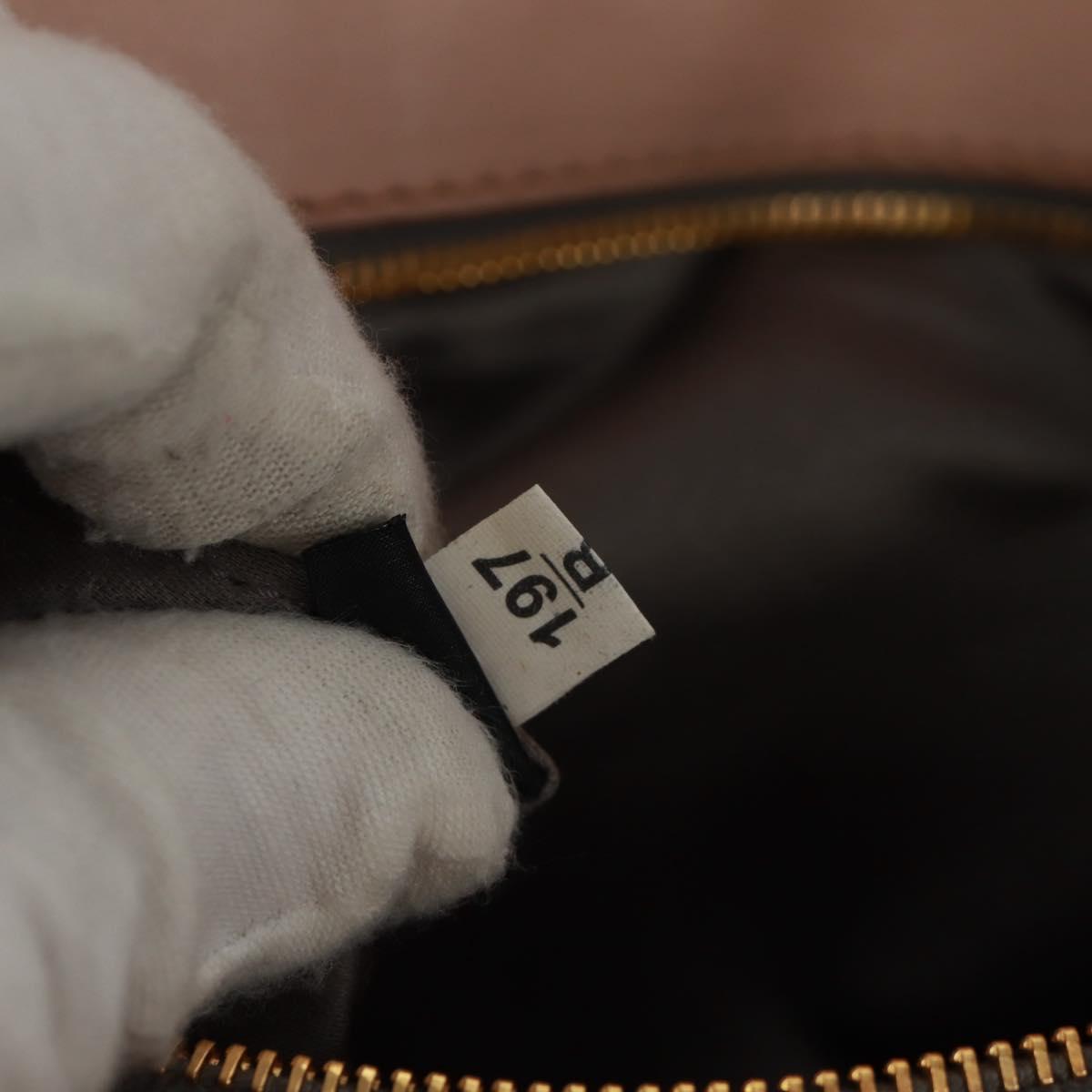 Miu Miu Hand Bag Patent leather 2way Pink Gold Auth am10466V