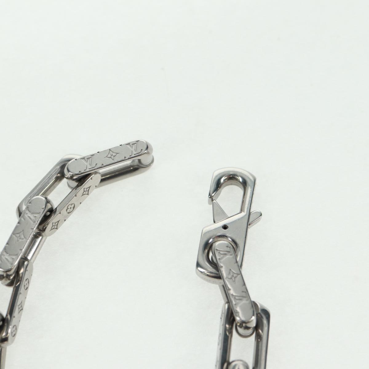 LOUIS VUITTON Monogram Bracelet Chain Bracelet Silver M00309 LV Auth am10470M